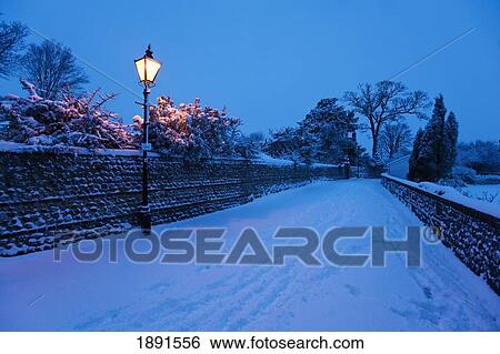 Street Covered With Fresh Snow View Large Photo Image Stock Photograph - Street Covered With Fresh Snow. Fotosearch