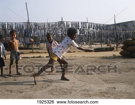 Street Cricket. View Large Photo Image Stock Photograph - Street Cricket.. Fotosearch