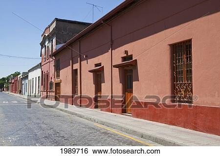Stock Photograph - Street in Barrio Brasil-Yungay, Santiago, Metropolitan Region, Chile. Fotosearch
