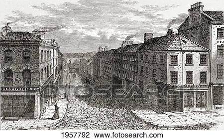 Street In Londonderry, Northern Ireland In The Late 19Th Century. From Our Own Country Published 1898. View Large Photo Image Stock Image - Street In Londonderry, Northern Ireland In The Late 19Th Century. From Our Own Country Published 1898.. Fotosearch