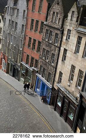 Street in the Old Town; Edinburgh, Scotland View Large Photo Image Stock Image - Street in the Old Town; Edinburgh, Scotland. Fotosearch