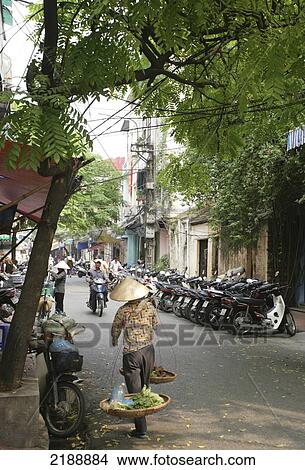 Picture - Street Life In The Old Quater Hanoi Vietnam. Fotosearch