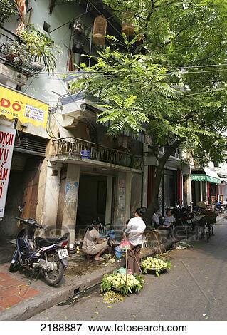 Street Life In The Old Quater Hanoi Vietnam View Large Photo Image Stock Photo - Street Life In The Old Quater Hanoi Vietnam. Fotosearch