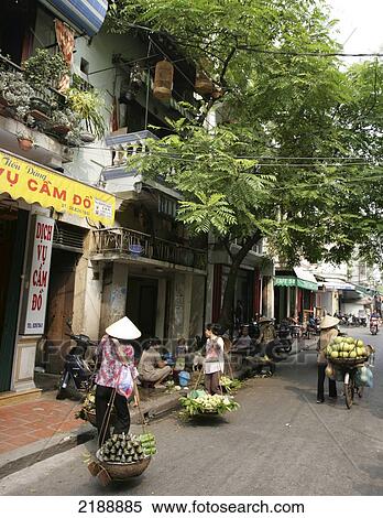 Street Life In The Old Quater Hanoi Vietnam View Large Photo Image Stock Photography - Street Life In The Old Quater Hanoi Vietnam. Fotosearch