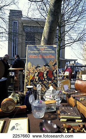 Stock Image - Street Market, Brussels, Belgium.. Fotosearch