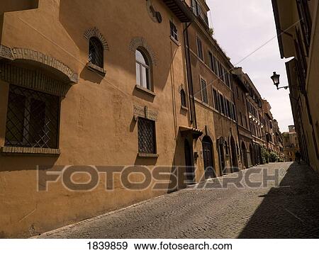 Stock Photo - Street Of Old Town; Rome, Italy. Fotosearch