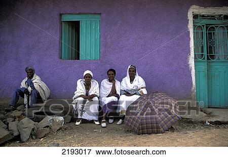 Stock Photo - Street Scene Gondar Ethiopia. Fotosearch