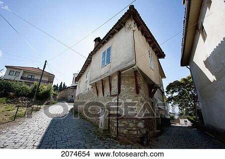 Picture - Street Scene In The Old Town, Ohrid, Macedonia. Fotosearch