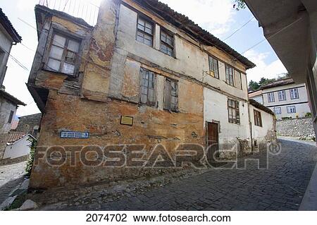 Stock Image - Street Scene In The Old Town, Ohrid, Macedonia. Fotosearch