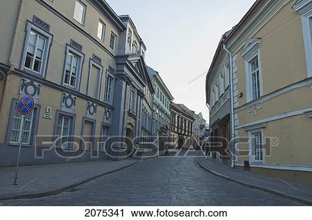 Street Scene In The Old Town, Vilnius, Lithuania View Large Photo Image Stock Image - Street Scene In The Old Town, Vilnius, Lithuania. Fotosearch