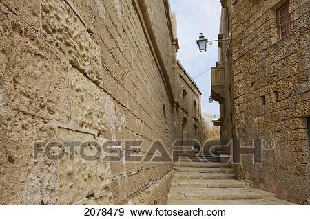 Street Scene Inside The Citadel, Victoria (Rabat), Gozo Island, Malta View Large Photo Image Stock Photo - Street Scene Inside The Citadel, Victoria (Rabat), Gozo Island, Malta. Fotosearch