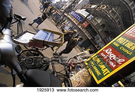 Street Scene: Rickshaw, Sign, Pedestrians View Large Photo Image Stock Image - Street Scene: Rickshaw, Sign, Pedestrians. Fotosearch