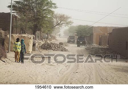 Stock Image - Street Scene, Timbuktu, Mali. Fotosearch