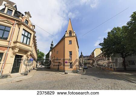 Stock Photo - Street scene, Zwickau, Saxony, Germany. Fotosearch