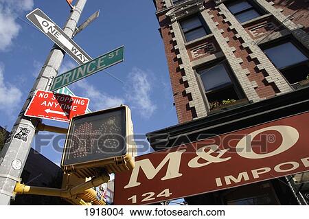 Picture - Street Signs In Soho, Lower Manhattan. Fotosearch