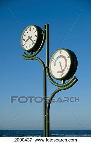 Stock Photo - Street Thermometer, Zarautz, Basque Country, Spain. Fotosearch