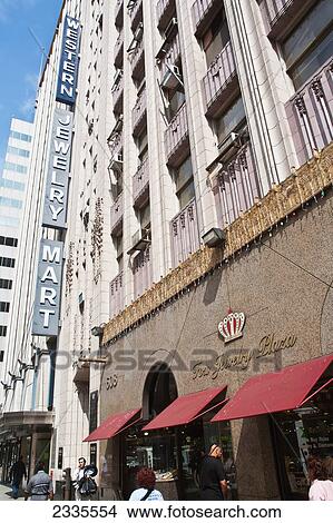 Picture - Street View With Jewelry Store; California, Usa. Fotosearch