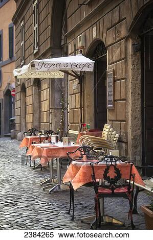 Street with cafe; Rome, Italy View Large Photo Image Stock Photography - Street with cafe; Rome, Italy. Fotosearch