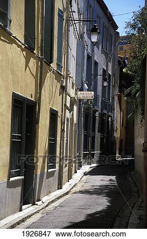 Street With Old Houses View Large Photo Image Stock Photo - Street With Old Houses. Fotosearch