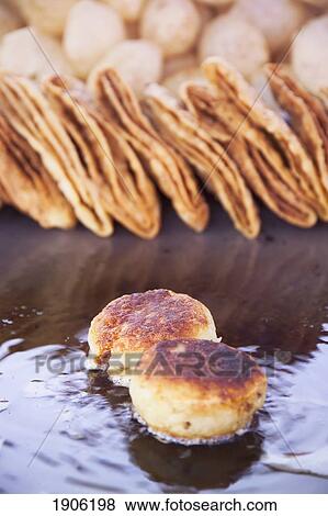 Stock Photo - Stret Food Frying, Close Up, Jaipur, Rajasthan, India. Fotosearch