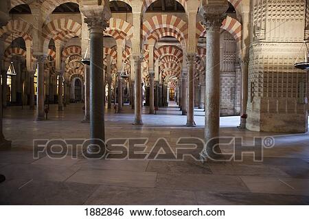 Striped Arches And Columns In The Cathedral Of Our Lady Of The Assumption (Great Mosque Of Cordoba); Cordoba, Andalusia, Spain View Large Photo Image Stock Photograph - Striped Arches And Columns In The Cathedral Of Our Lady Of The Assumption (Great Mosque Of Cordoba); Cordoba, Andalusia, Spain. Fotosearch