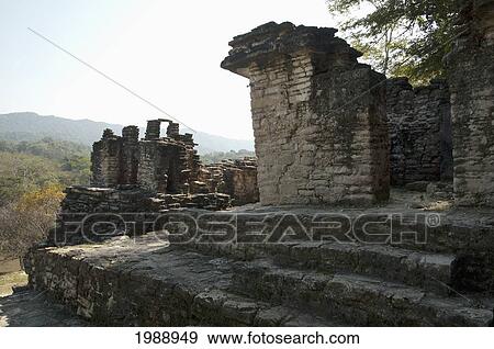 Structures On The Acropolis, Bonampak, Chiapas, Mexico View Large Photo Image Stock Photo - Structures On The Acropolis, Bonampak, Chiapas, Mexico. Fotosearch