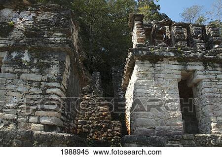 Stock Photography - Structures On The Acropolis, Bonampak, Chiapas, Mexico. Fotosearch