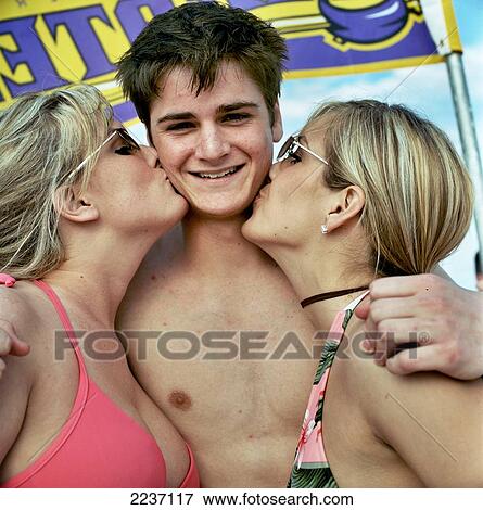 Stock Photo - Students Kissing, Spring Break, Panama City, Florida, Usa.. Fotosearch