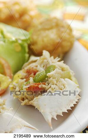 Stuffed Crab Shells, Jakes, Treasure Beach, St Elizabeth, Jamaica. View Large Photo Image Stock Photo - Stuffed Crab Shells, Jakes, Treasure Beach, St Elizabeth, Jamaica.. Fotosearch