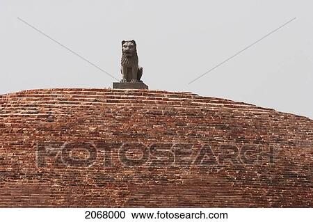 Stupa And Ashoka Pillar In Vaishali, Bihar, India View Large Photo Image Stock Image - Stupa And Ashoka Pillar In Vaishali, Bihar, India. Fotosearch