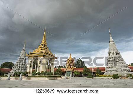 Stupa containing the ashes of the King Ang Doung; Phnom Penh, Cambodia View Large Photo Image Stock Photo - Stupa containing the ashes of the King Ang Doung; Phnom Penh, Cambodia. Fotosearch