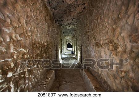 Stock Photo - Subterranean Gallery Under The Acropolis Of Alexandria, Alexandria, Al Iskandar. Fotosearch