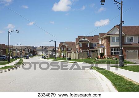 Suburban Neighborhood; Newmarket Ontario Canada View Large Photo Image Stock Photo - Suburban Neighborhood; Newmarket Ontario Canada. Fotosearch