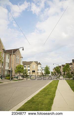 Stock Photo - Suburban Neighborhood; Toronto Ontario Canada. Fotosearch