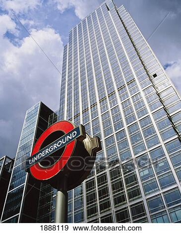 Subway Sign In Canary Wharf View Large Photo Image Stock Photo - Subway Sign In Canary Wharf. Fotosearch