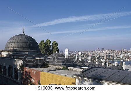 Stock Image - Suleymaniye Mosque, View To Golden Horn. Fotosearch