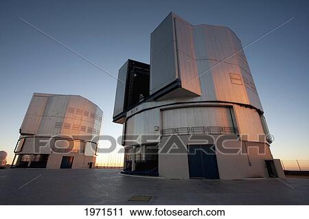 Sun Unit Telescope 1 & Moon Unit Telescope 2, Belonging To The Very Large Telescope (Vlt) Operated By The European Southern Observatory On Cerro Paranal At Sunset, Antofagasta Region, Chile View Large Photo Image Stock Image - Sun Unit Telescope 1 & Moon Unit Telescope 2, Belonging To The Very Large Telescope (Vlt) Operated By The European Southern Observatory On Cerro Paranal At Sunset, Antofagasta Region, Chile. Fotosearch