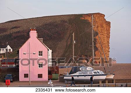 Sunny Winter Day In February; West Bay, East Cliff, Jurassic Coast, Dorset, England View Large Photo Image Stock Image - Sunny Winter Day In February; West Bay, East Cliff, Jurassic Coast, Dorset, England. Fotosearch