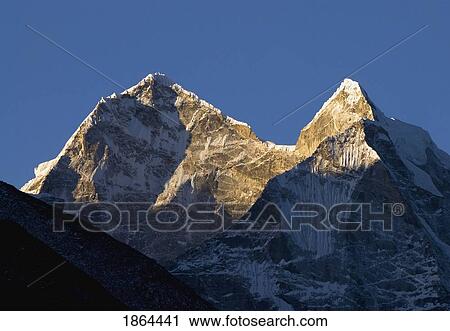 Sunrise On Kangtega, Dingboche, Nepal View Large Photo Image Stock Image - Sunrise On Kangtega, Dingboche, Nepal. Fotosearch