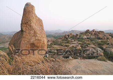 Sunrise On The Surreal Boulder Fields In Hampi, Karnataka, India View Large Photo Image Picture - Sunrise On The Surreal Boulder Fields In Hampi, Karnataka, India. Fotosearch