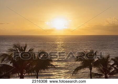 Sunrise Over The Atlantic Ocean; Fort Lauderdale Florida Usa View Large Photo Image Stock Photo - Sunrise Over The Atlantic Ocean; Fort Lauderdale Florida Usa. Fotosearch