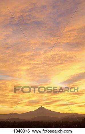 Sunrise Sky Over Mt. Hood; Portland, Oregon, Usa View Large Photo Image Stock Photograph - Sunrise Sky Over Mt. Hood; Portland, Oregon, Usa. Fotosearch
