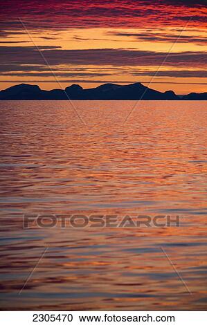 Sunset during late summer on west coast; Greenland View Large Photo Image Stock Image - Sunset during late summer on west coast; Greenland. Fotosearch