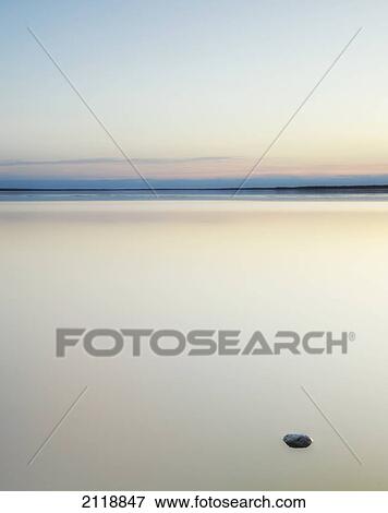Stock Photo - Sunset On Cooking Lake; Edmonton Alberta Canada. Fotosearch