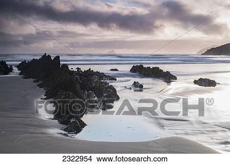 Picture - Sunset on Saint Finan's Bay; Iveragh Peninsula, County Kerry, Ireland, UK. Fotosearch
