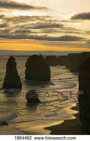 Sunset On The Ocean, Victoria, Australia View Large Photo Image Stock Image - Sunset On The Ocean, Victoria, Australia. Fotosearch