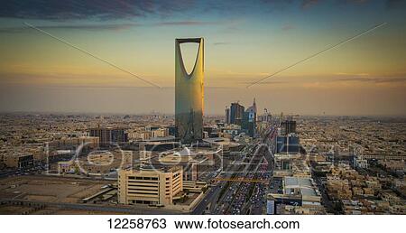 Sunset over Riyadh; Riyadh, Saudi Arabia View Large Photo Image Stock Image - Sunset over Riyadh; Riyadh, Saudi Arabia. Fotosearch