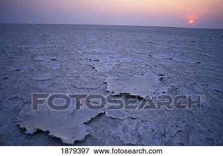 Sunset Over Salt Flats View Large Photo Image Stock Photo - Sunset Over Salt Flats. Fotosearch