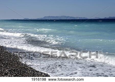 Stock Photo - Surf On The Aegean Sea. Fotosearch