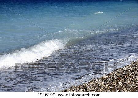 Stock Photo - Surf On The Aegean Sea. Fotosearch